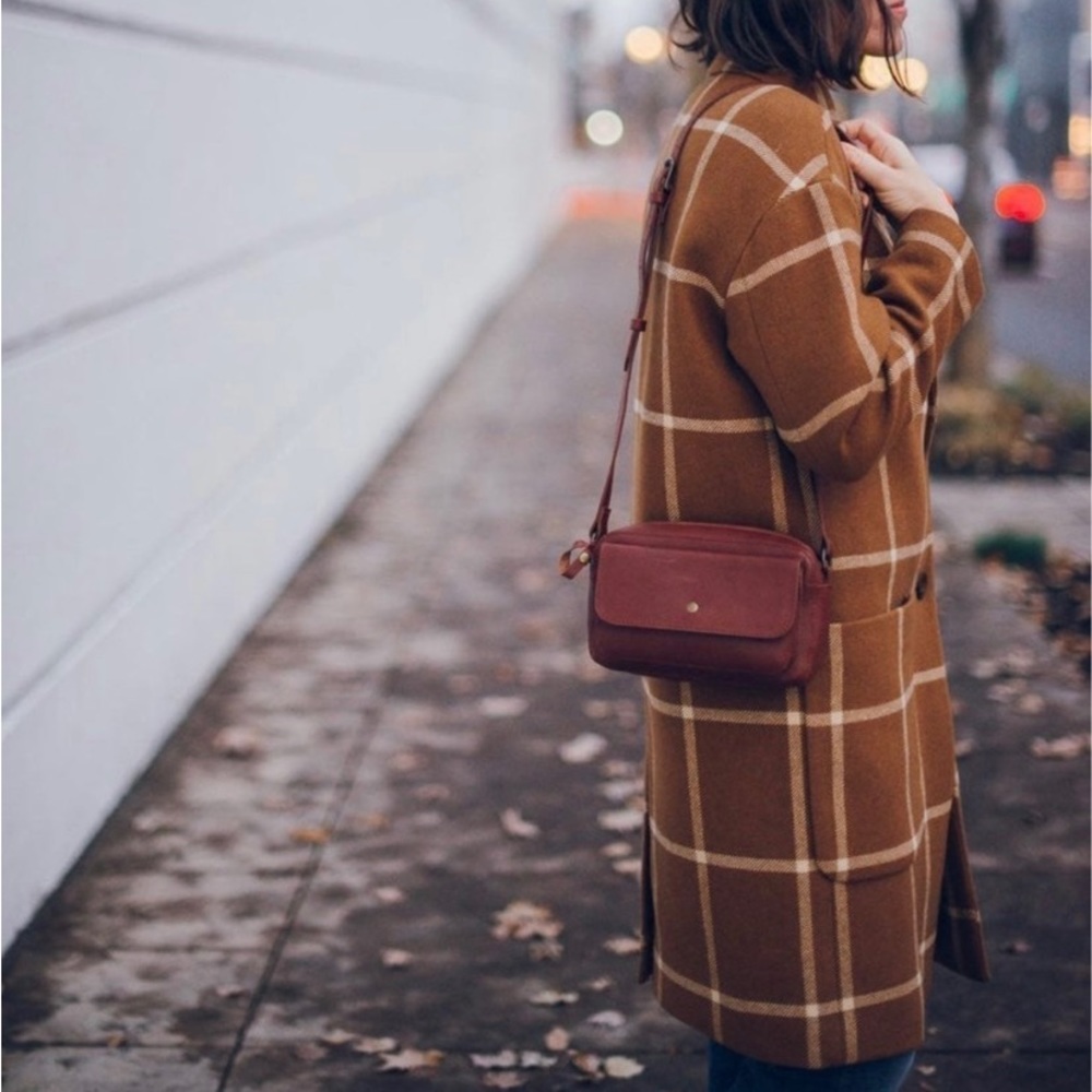 Madewell, Windowpane Elmcourt Coat, Size XS
